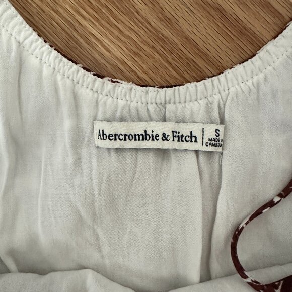 Abercrombie & Fitch Trapeze Midi Dress - Brown Pattern Size Small - Picture 5 of 9